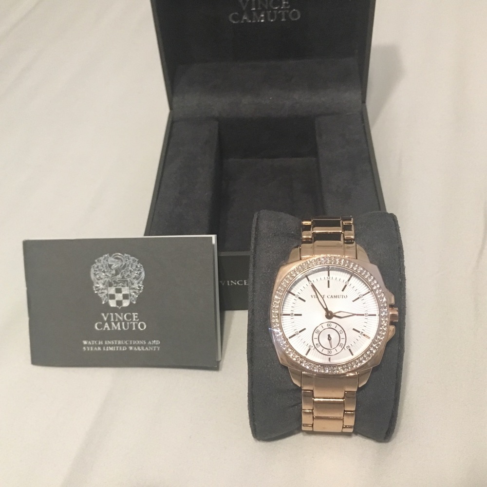 New Vince Camuto Rose Gold-Tone Watch - Picture 1 of 8